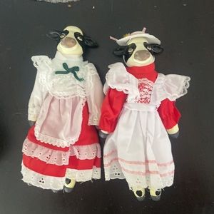 Vintage Ceramic Cow Dolls
